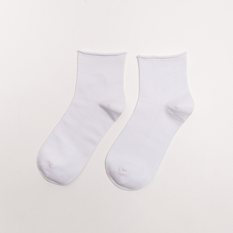 Autumn And Winter Socks Relent Japanese Socks Solid Color Socks Pregnant Women Curling Month Socks